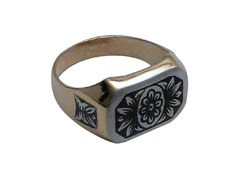 Серебряное кольцо «Прямоугольное»